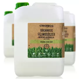 Cleaneco Organikus Felmosószer növényi alkohollal - Green Tea Herbal 5L - újrahasznosított csomagolásban