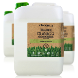 Cleaneco Organikus Felmosószer növényi alkohollal - Green Tea Herbal 5L - újrahasznosított csomagolásban