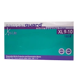 Gumikesztyű Nitril Púdermentes XL-es 180db-os Semperguard