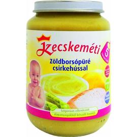 Kecskeméti Zöldborsópüré csirkehússal 190g bébiétel (min. rendelés 3db)