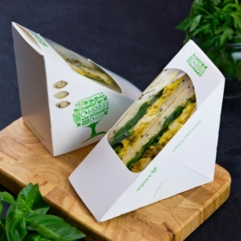 65 mm standard szendvicsdoboz két szendvicshez -  Green Tree, 500db