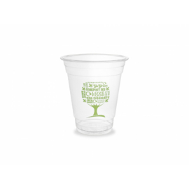 PLA pohár, standard, Green Tree, 3,4 dl, lebomló, hideg italokhoz , 500db