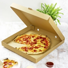 Pizza doboz, lebomló (42,5 x 42,5 x 4,5 cm)