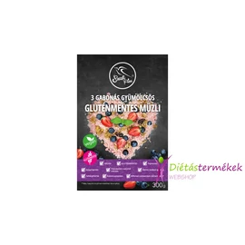 Szafi free 3 gabonás gyümölcsös müzli (gluténmentes) 300g