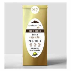 100% kakaótartalmú prémium belga étcsokoládé pasztilla (100g)