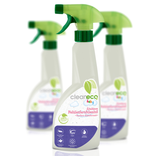 Cleaneco Baby Felület Fertőtlenítő 0,5L - újrahasznosított csomagolásban