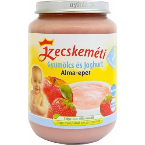 Kecskeméti Alma-eper, Gyümölcs & Joghurt 190g bébiétel (min. rendelés 3db)