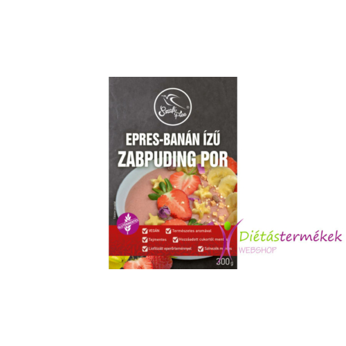 Szafi free epres-banán ízű zabpuding por (gluténmentes, tejmentes) 300 g