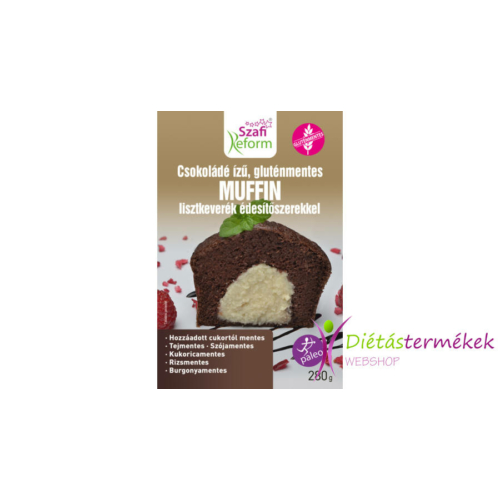 Szafi reform csokoládé ízű muffin lisztkeverék édesítőszerrel (gluténmentes, paleo) 280 g