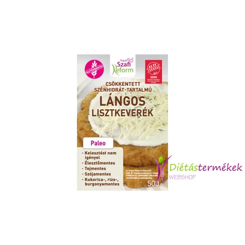 Szafi reform gluténmentes csökkentett szénhidrát-tartalmú lángos lisztkeverék (paleo) 500 g