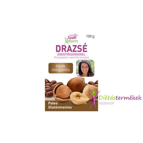 Szafi reform törökmogyorós drazsé kakaós bevonattal, édesítőszerekkel (gluténmentes, paleo) 100 g