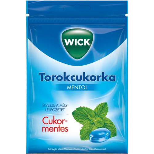 Wick mentolos torokcukorka édesítőszerrel - mentolos 72g 