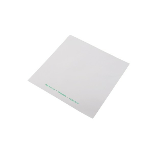 Zacskó, PLA, átlátszó / fehér, (19 x 19 cm)