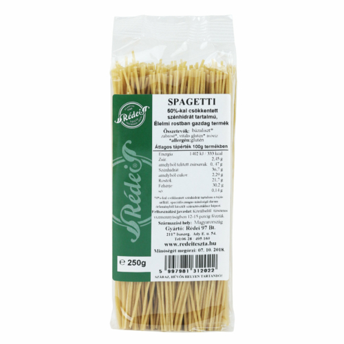 Rédei 50%-kal csökkentett szénhidrát tartalmú tészta spagetti 250g