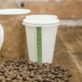 Kép 1/2 - Kávés pohár,  2,27 dl, papír és PLA, lebomló, 1000db 