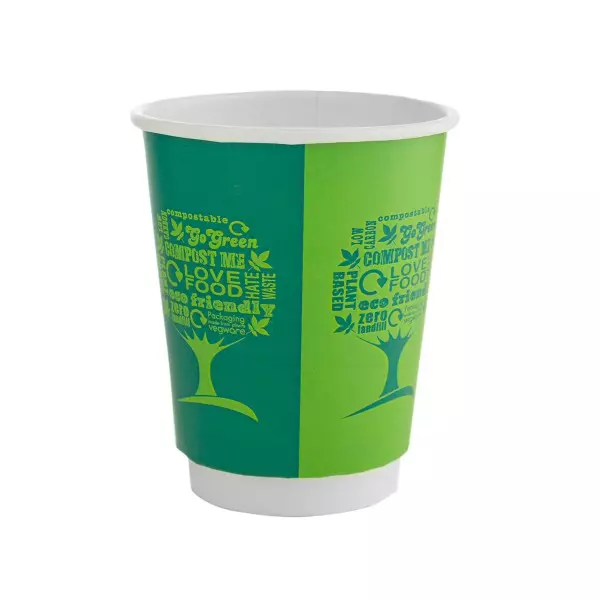 Kávés pohár, 2,3 dl, dupla falú, lebomló, Green Tree , 500db