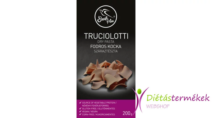 Szafi free fodros kocka - truciolotti száraztészta (gluténmentes, vegán) 200g