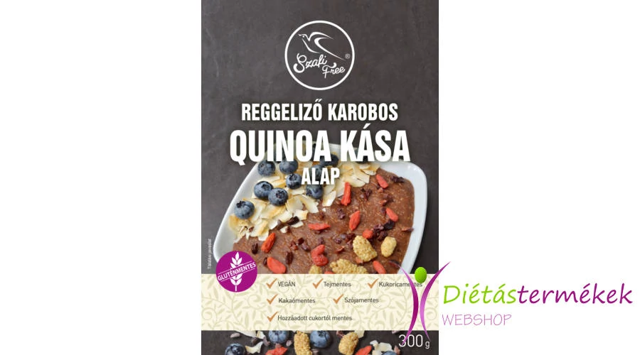 Szafi free reggeliző karobos quinoa kása alap 300 g (gluténmentes, tejmentes, tojásmentes)