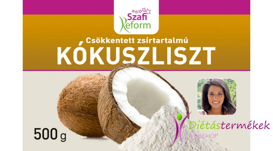 Szafi reform csökkentett zsírtartalmú kókuszliszt 500 g