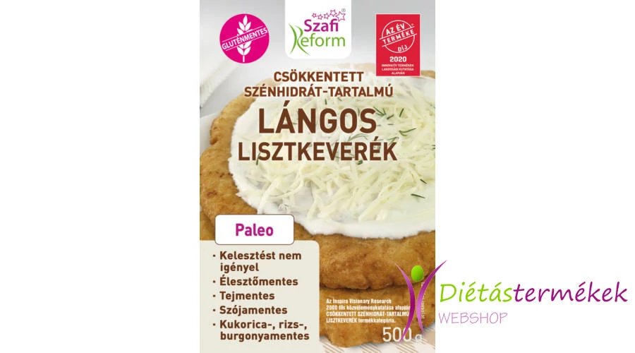 Szafi reform gluténmentes csökkentett szénhidrát-tartalmú lángos lisztkeverék (paleo) 500 g