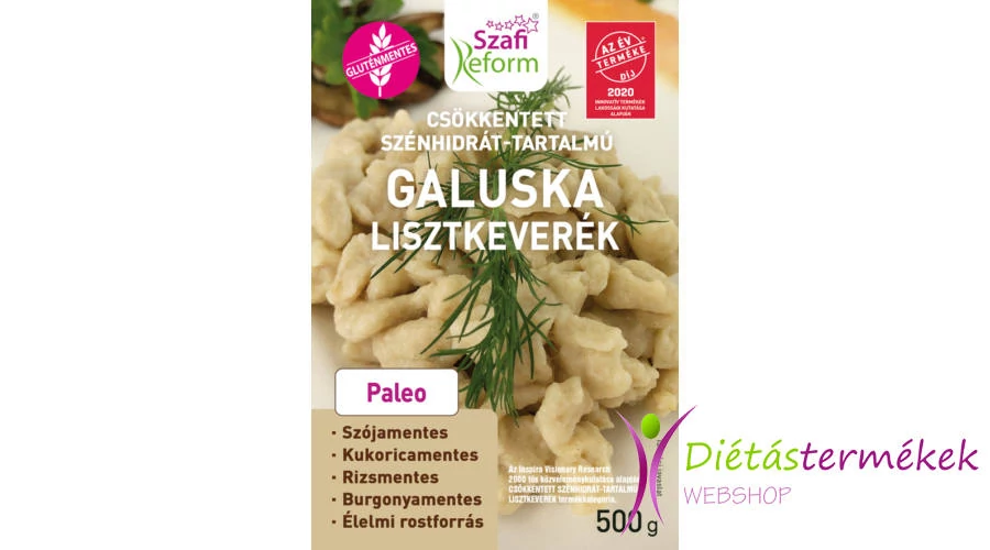 Szafi reform gluténmentes, csökkentett szénhidrát-tartalmú galuska és házi tészta lisztkeverék (paleo) 500 g