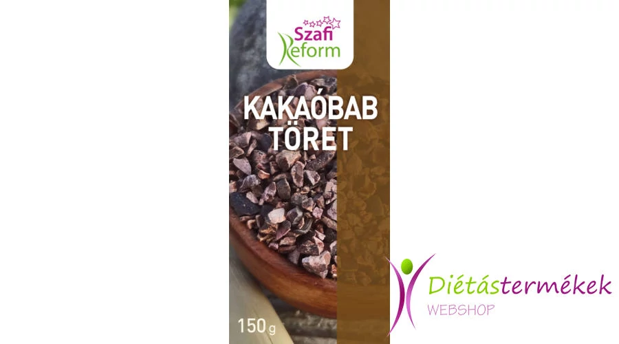 Szafi reform kakaóbab töret 150 g (hozzáadott cukortól mentes)