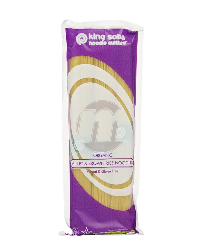 king soba BIO gluténmentes köles-barnarizs tészta 250g