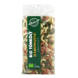 Rédei Bio tönkölytészta 3 színű szarvacska (paradicsomos és spenótos) 350g