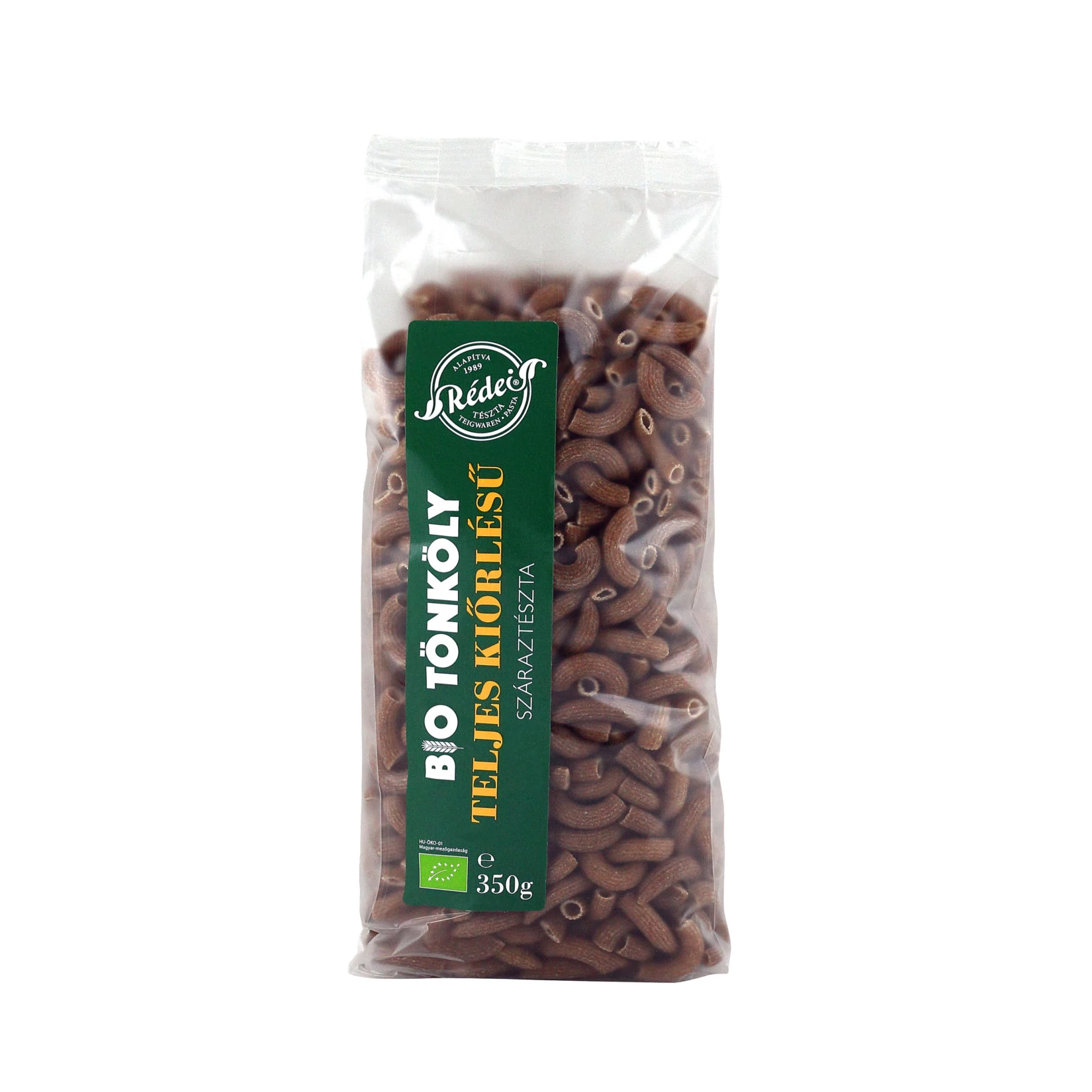 Rédei Bio teljes kiőrlésű tönkölytészta szarvacska  350g     